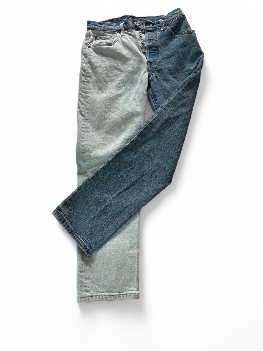 Two-Tone Women’s Denim Jeans - Light Wash & Dark Wash